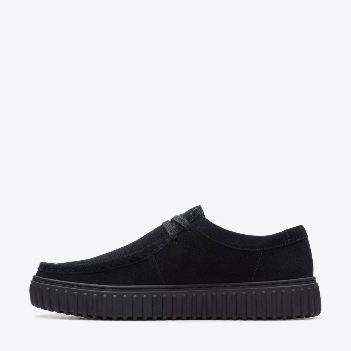 CLARKS Mens Torhill Lo Black Suede - Image 2