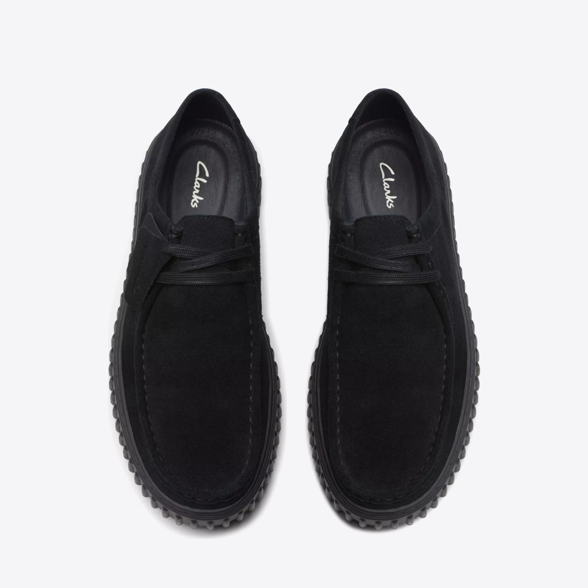 CLARKS Mens Torhill Lo Black Suede - Image 6