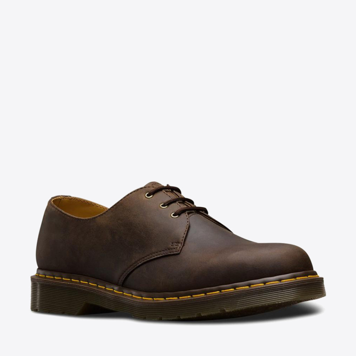 DR MARTENS 1461 Crazy Horse 3-Eye Shoe Brown - Image 3