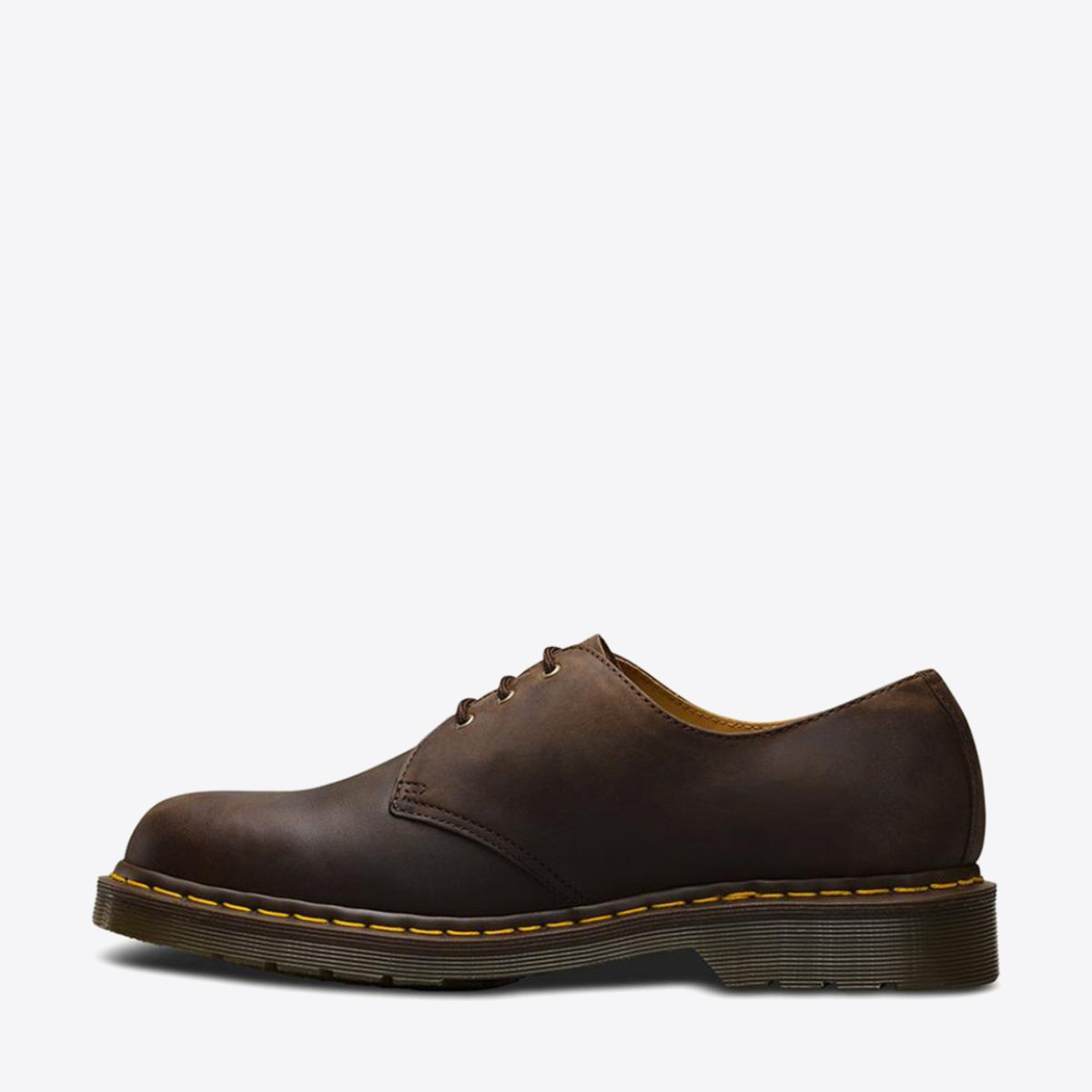 DR MARTENS 1461 Crazy Horse 3-Eye Shoe Brown - Image 4