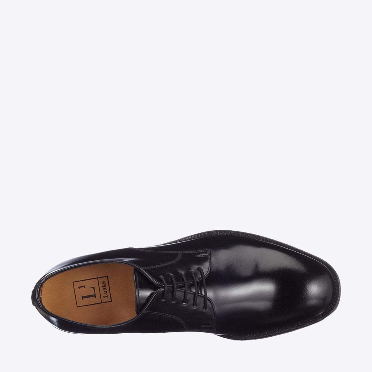 LOAKE 205B Plain Lace Black Leather - Image 7