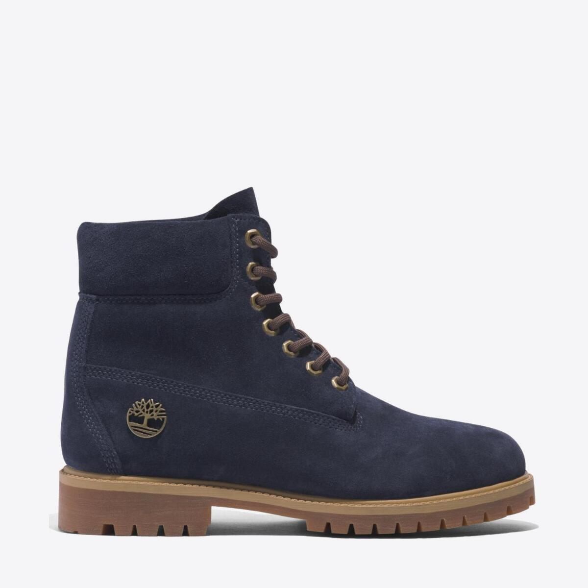 Buy TIMBERLAND Mens 6 Inch Heritage Waterproof Boot Dark Blue Suede Online Pat Menzies