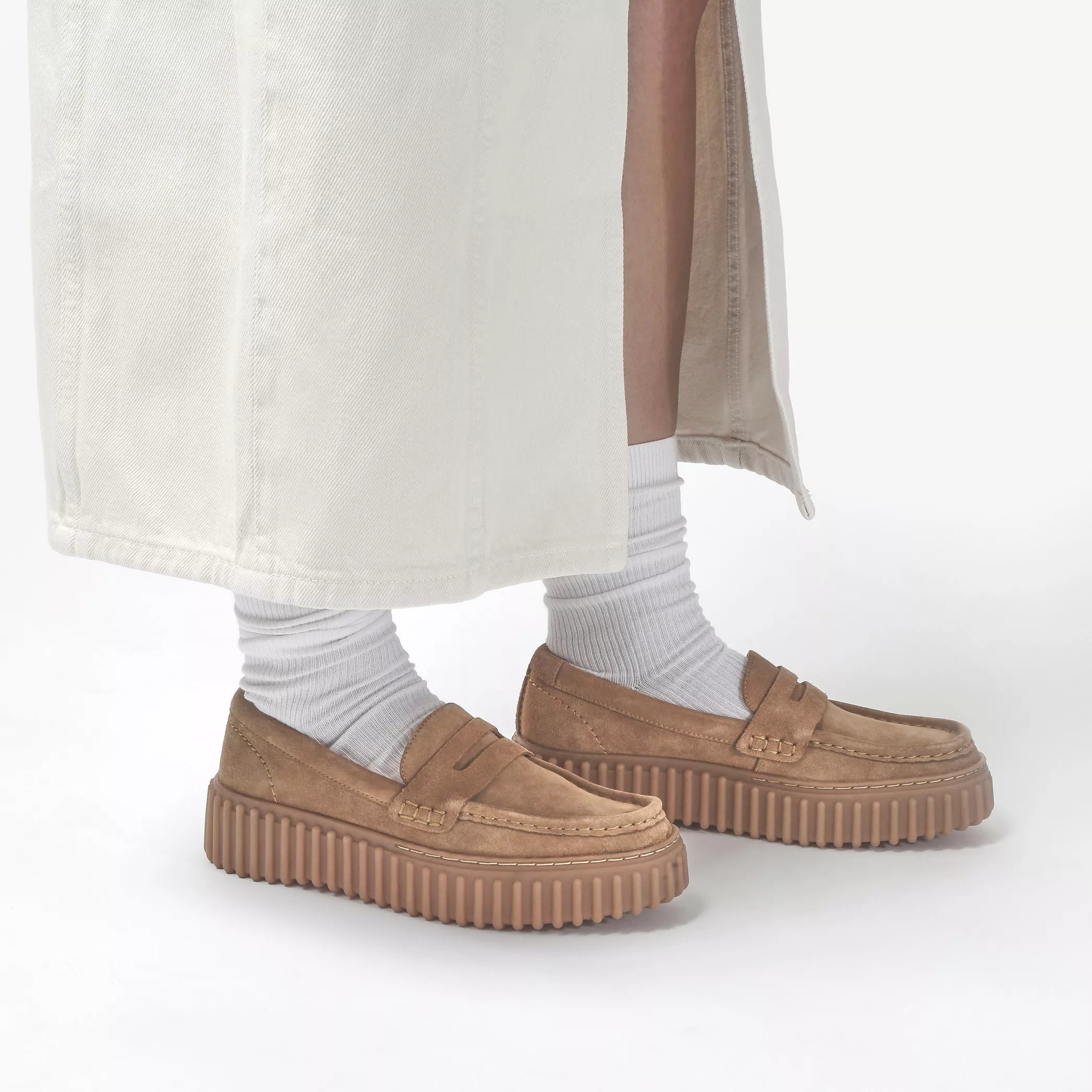 Buy CLARKS Womens Torhill Penny Light Tan Suede Online Pat Menzies