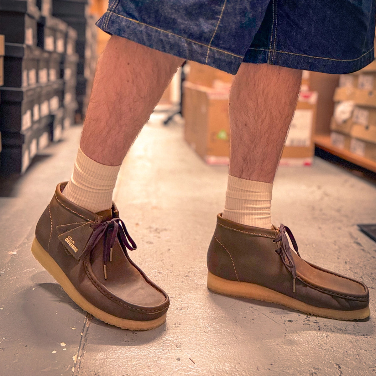 Mens Wallabee Boot Leather