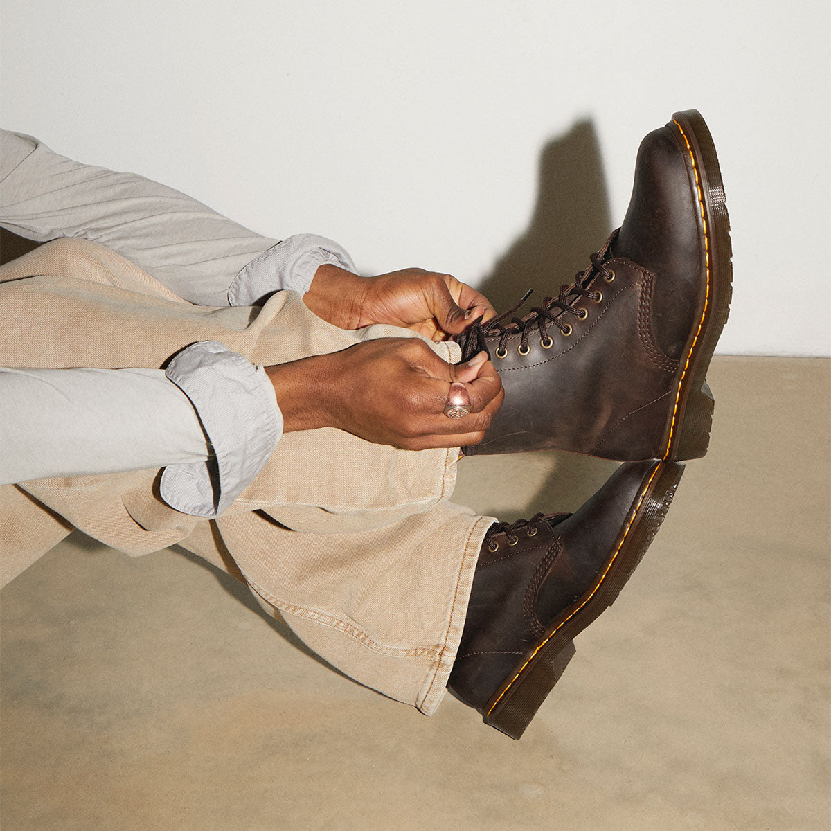 Buy DR MARTENS 1460 Crazy Horse 8-Eye Boot Brown Online Pat