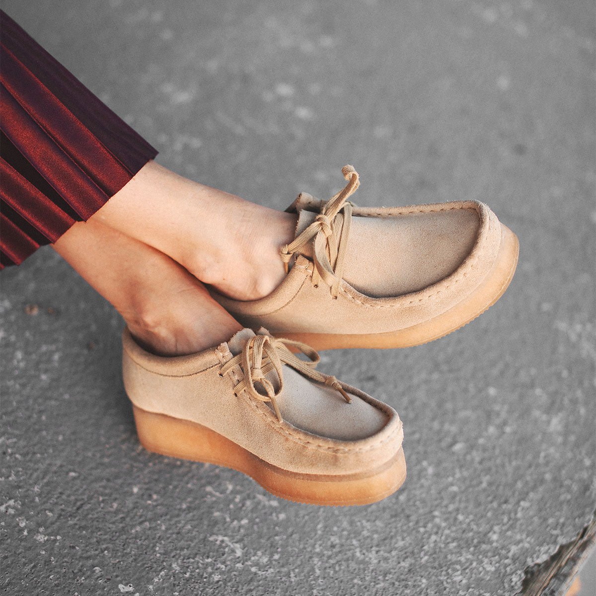 Buy CLARKS Womens Wallacraft Bee - Maple Suede | Online | Pat Menzies