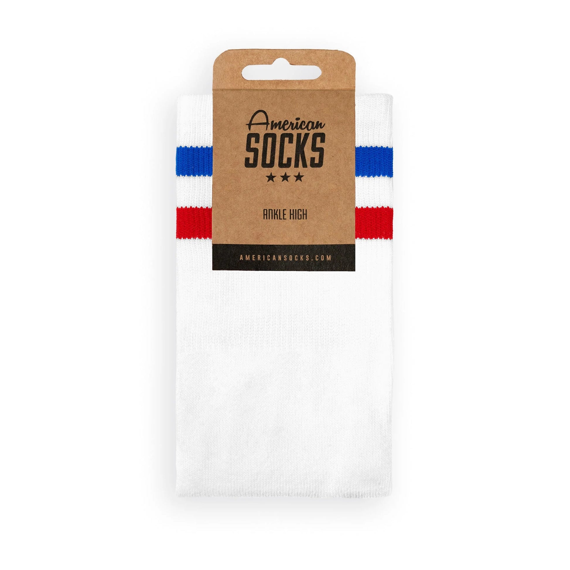 AMERICAN SOCKS American Pride Ankle High White/Blue/Red - Image 0