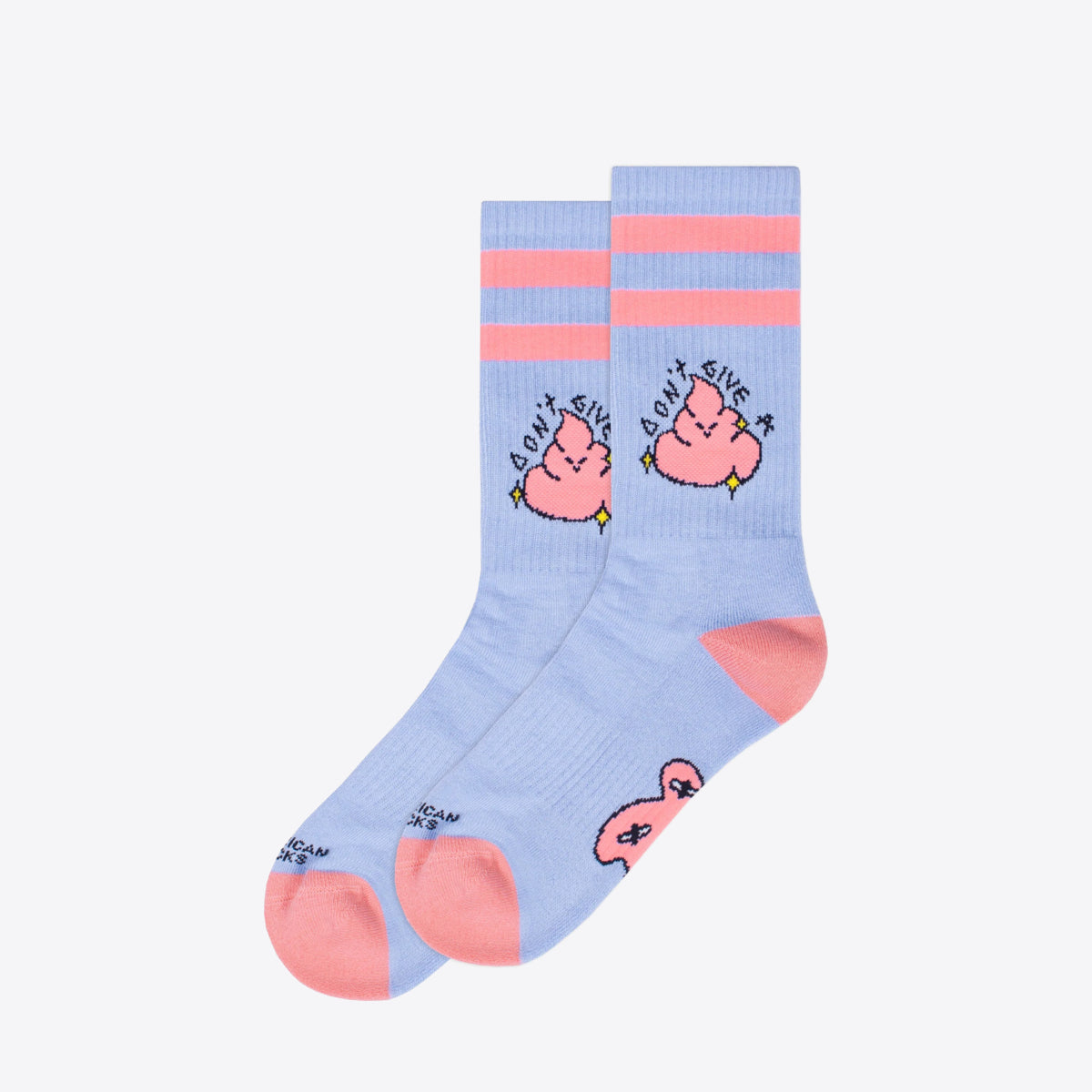 AMERICAN SOCKS Don't Give a Sh-t Mid High Blue - Image 1