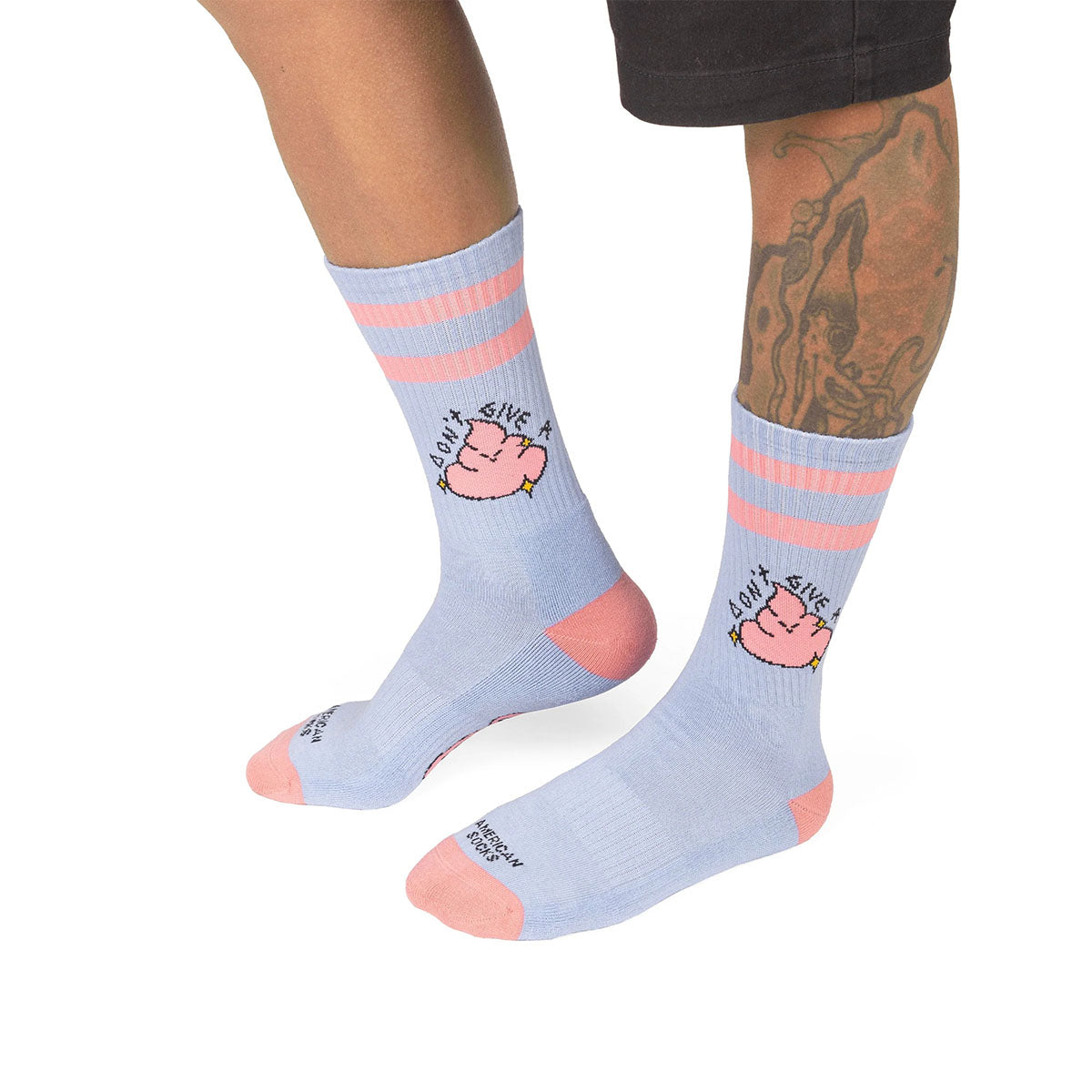 AMERICAN SOCKS Don't Give a Sh-t Mid High Blue - Image 3