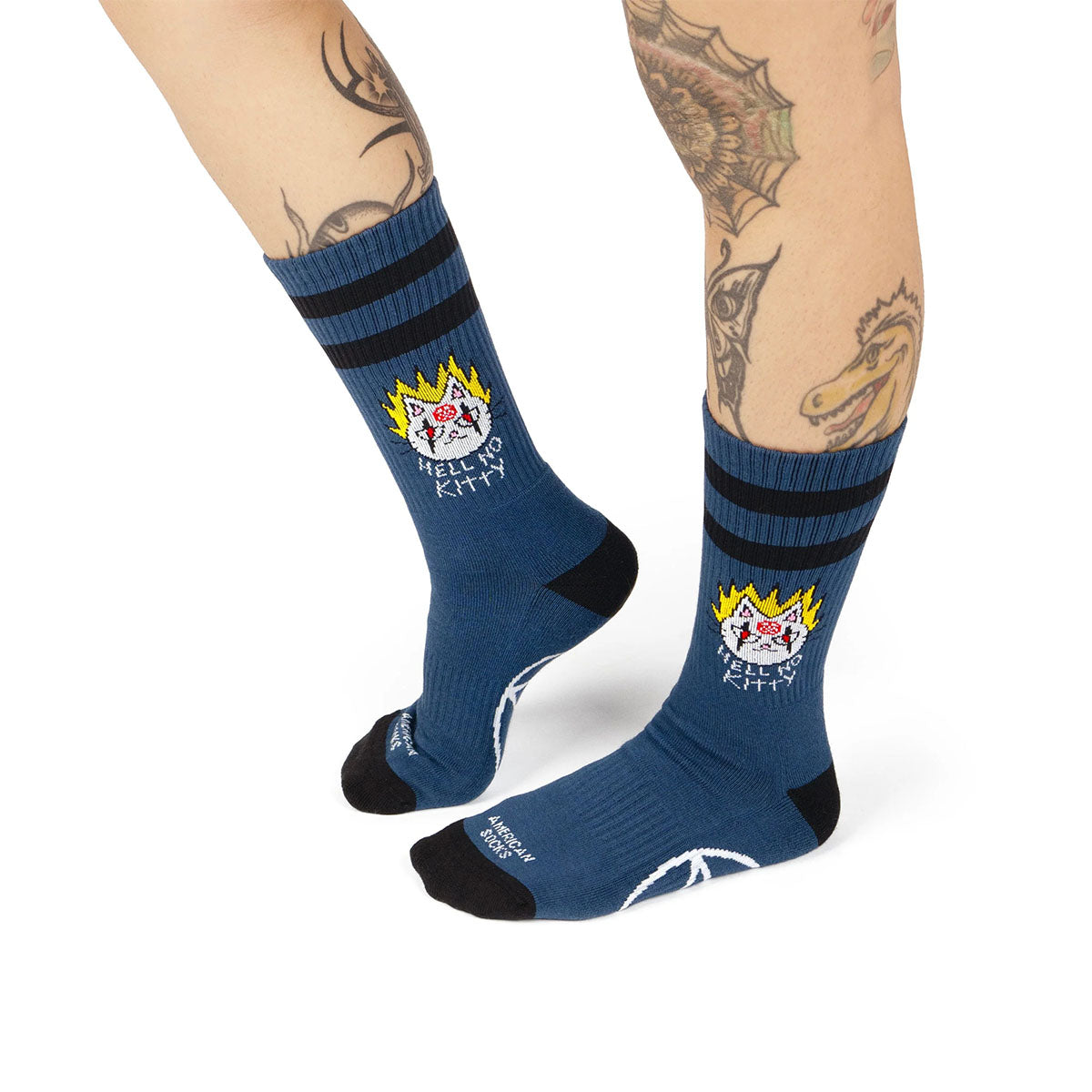 AMERICAN SOCKS Hell No kitty Mid High Blue - Image 5