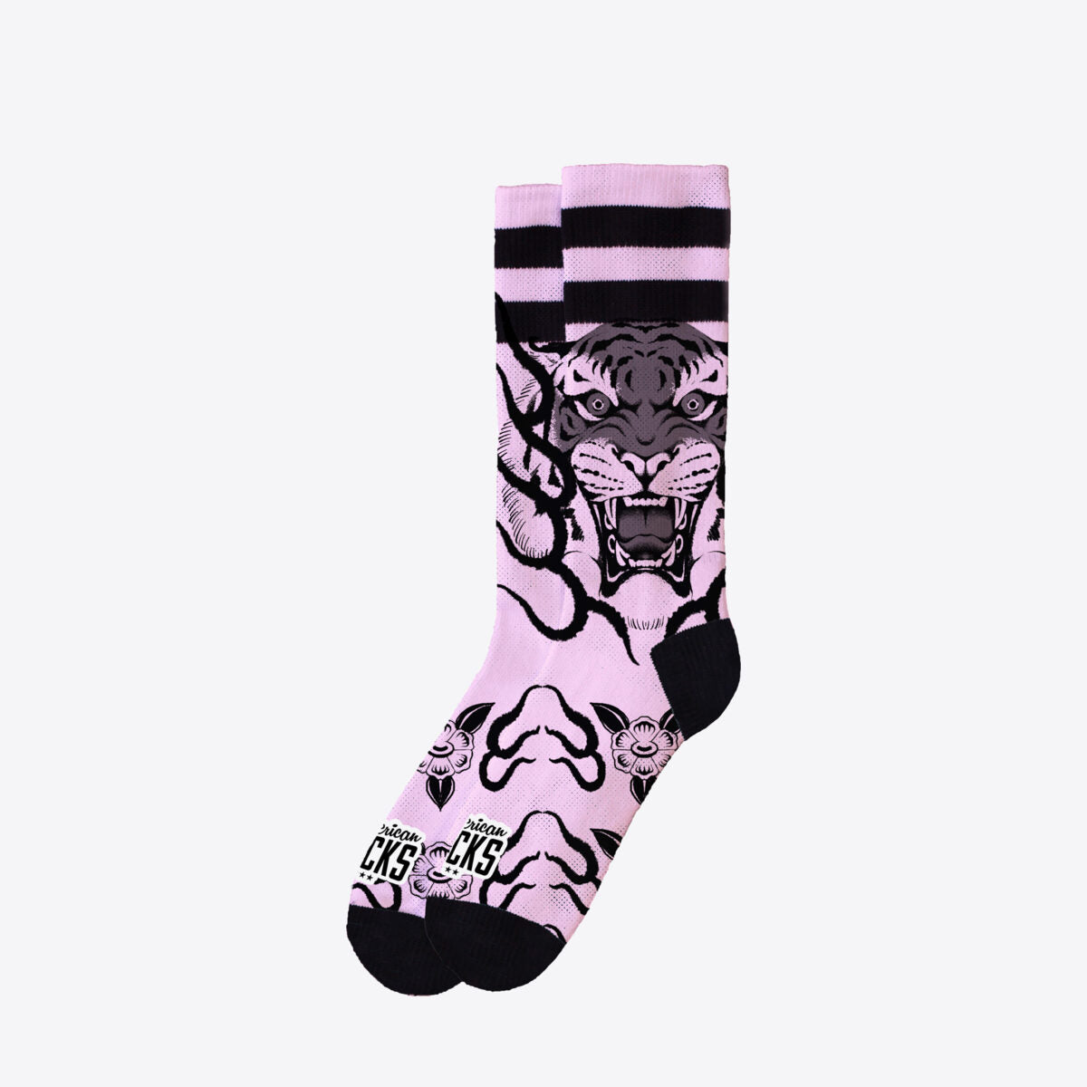 AMERICAN SOCKS Khan Mid High Pink/Black - Image 0