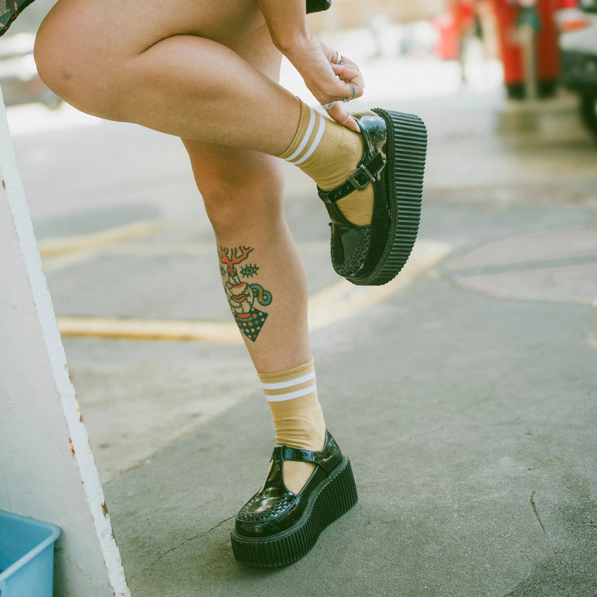 AMERICAN SOCKS Mustard Ankle High Mustard - Image 0