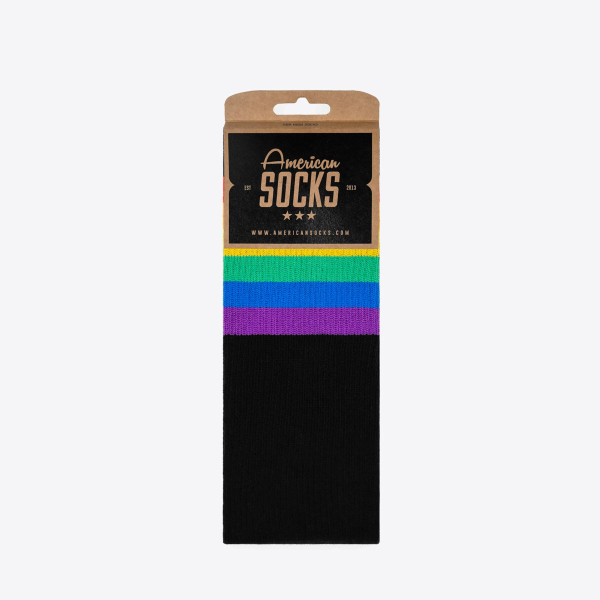 AMERICAN SOCKS Rainbow Pride Mid High Rainbow/Black - Image 2