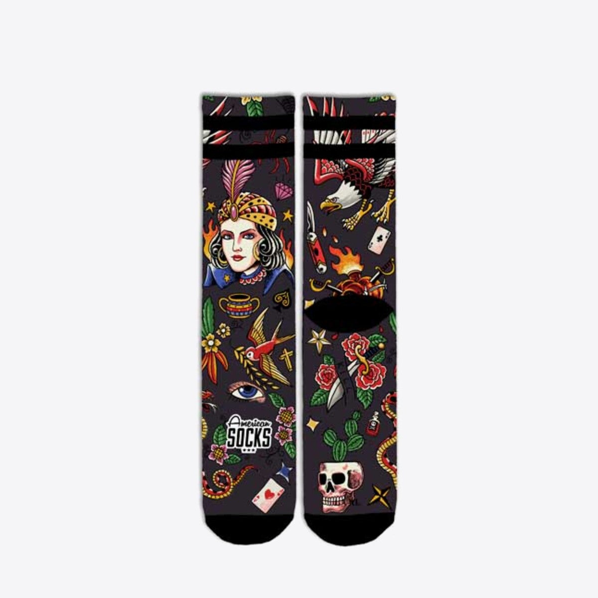 AMERICAN SOCKS Sorcerer Mid High Black/Multi - Image 0