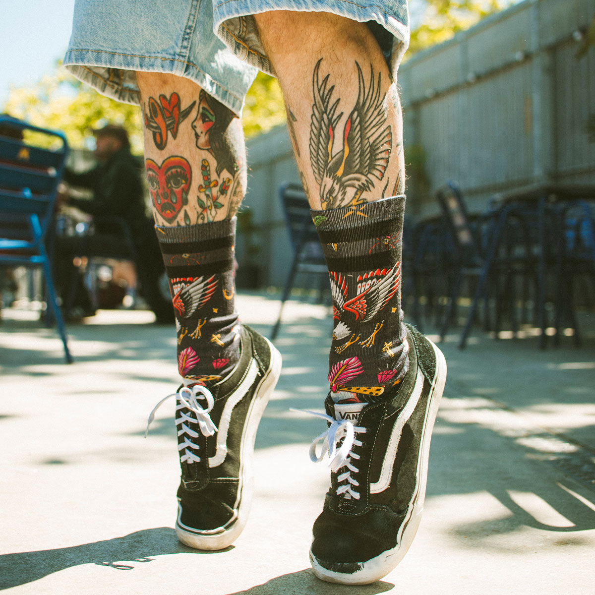 AMERICAN SOCKS Sorcerer Mid High Black/Multi - Image 0