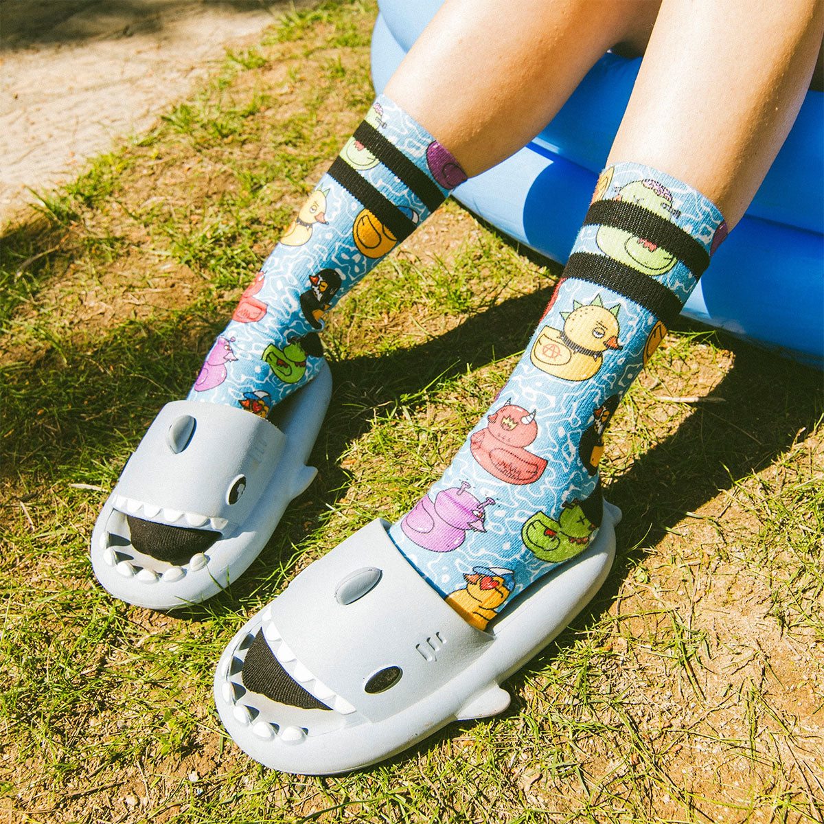 AMERICAN SOCKS Tub Duck Mid High Blue/Multi - Image 2