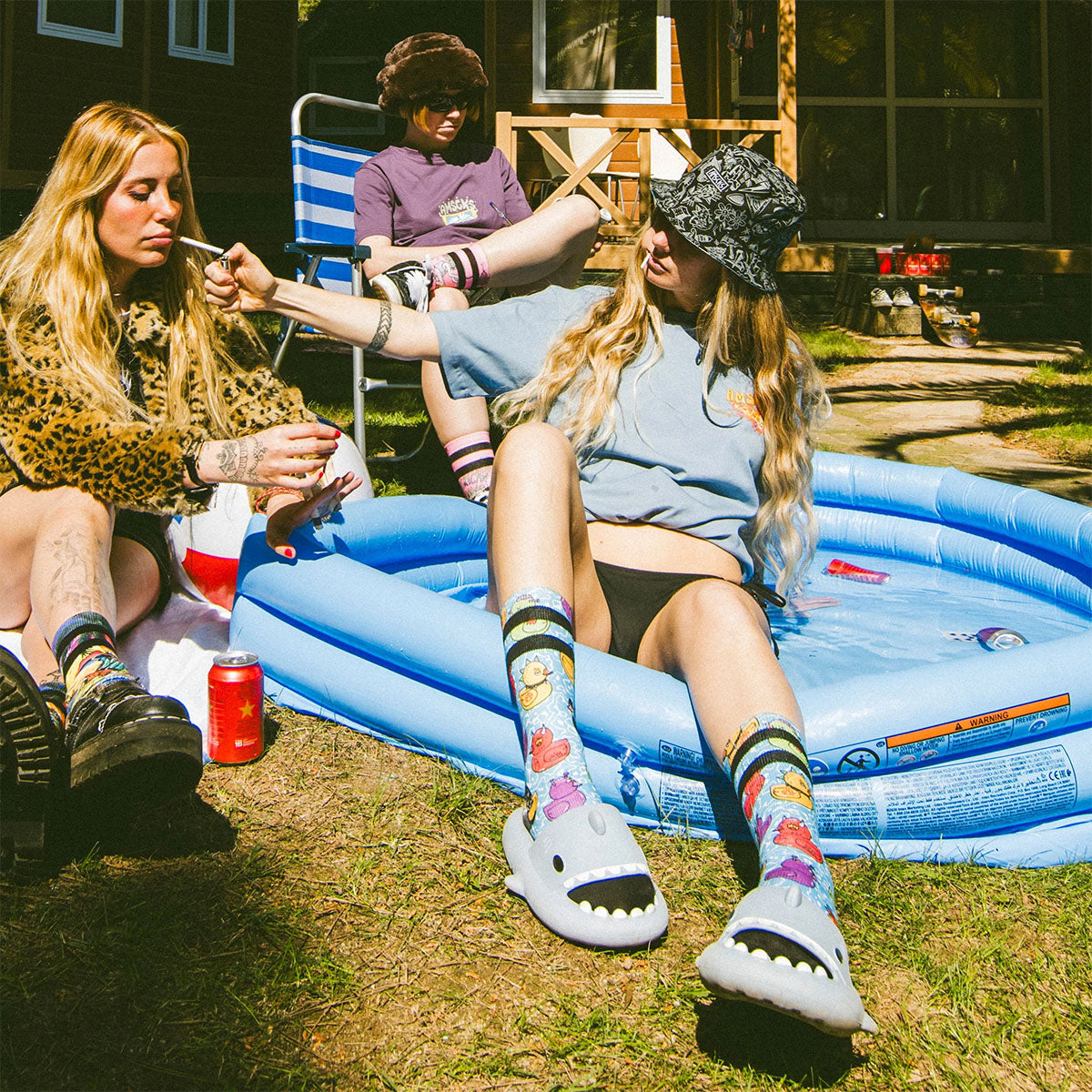 AMERICAN SOCKS Tub Duck Mid High Blue/Multi - Image 3