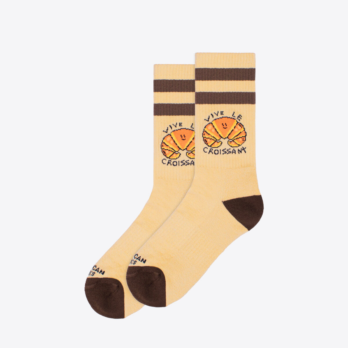 AMERICAN SOCKS Vive le Croissant Mid High White - Image 0