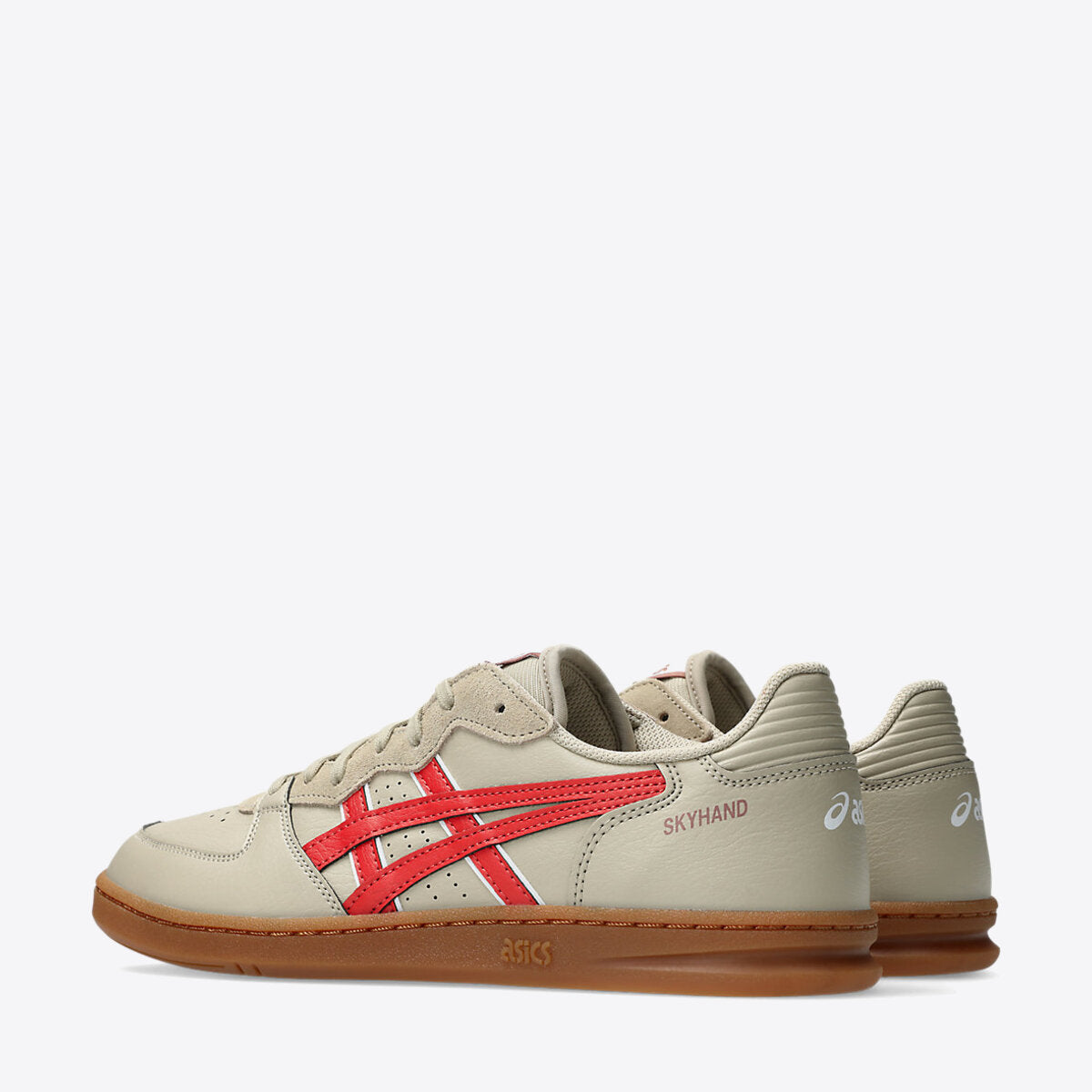 ASICS SKYHAND OG FEATHER GREY/RED SNAPPER - Image 0
