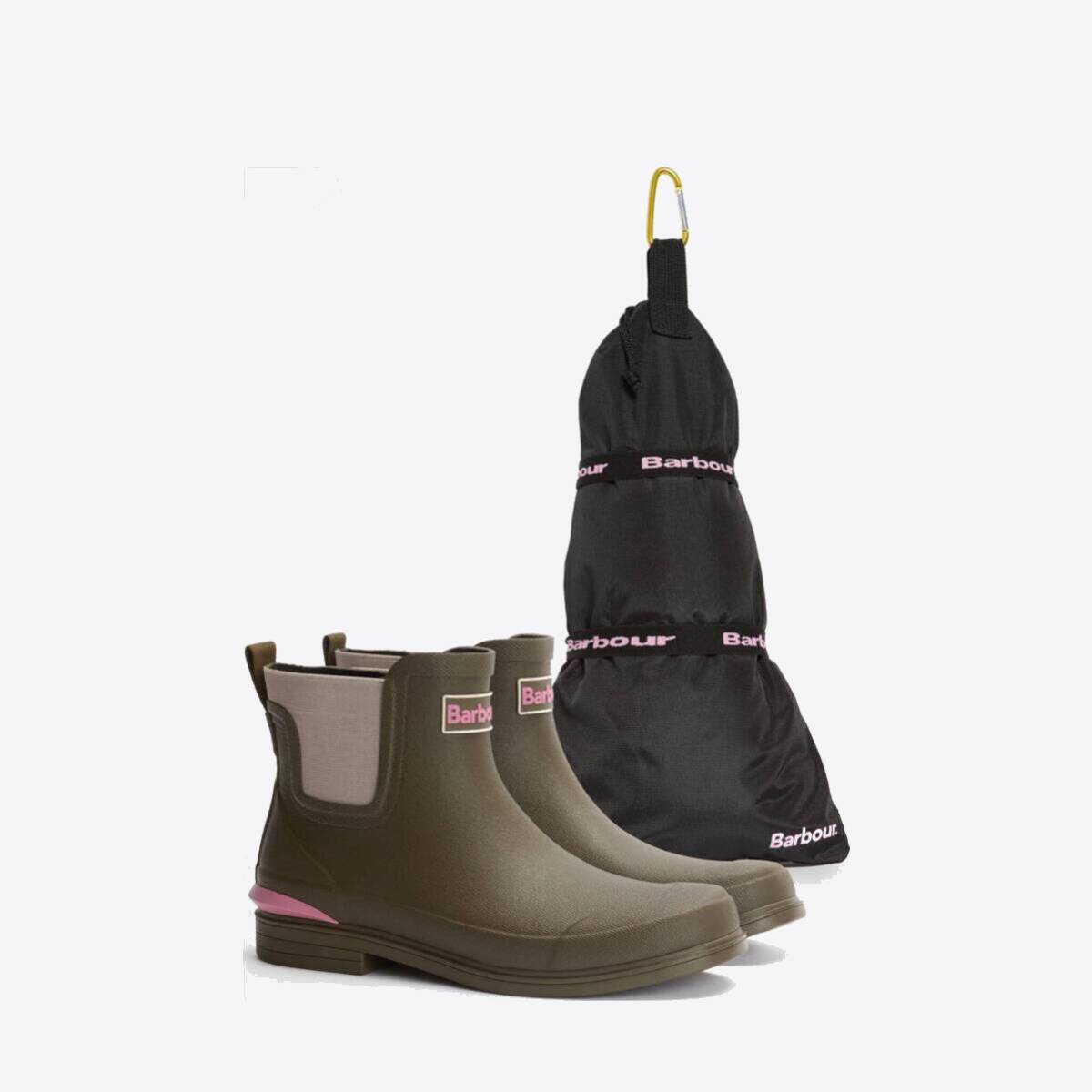 BARBOUR Abbeyfield Packable Wellingtons Olive - Image 0