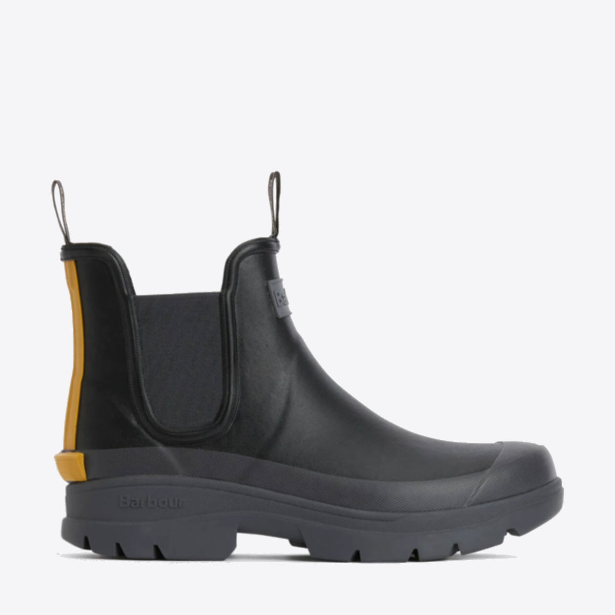 BARBOUR Nimbus Chelsea Welly Black/Ochre - Image 0