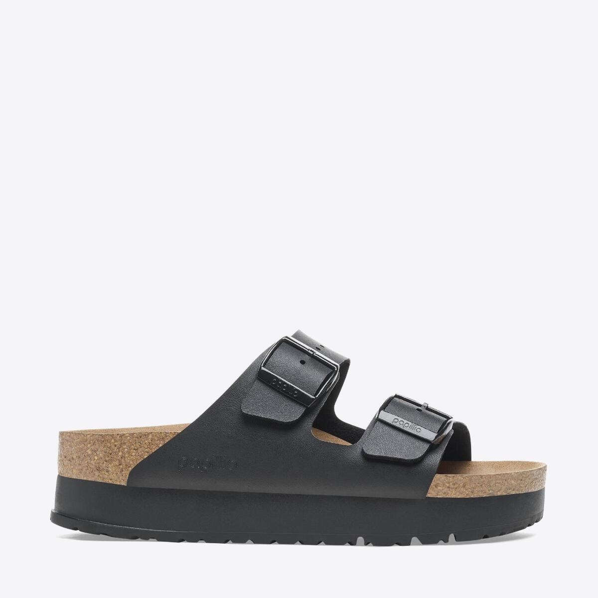BIRKENSTOCK Arizona Platform Birko-Flor Vegan Black - Image 1
