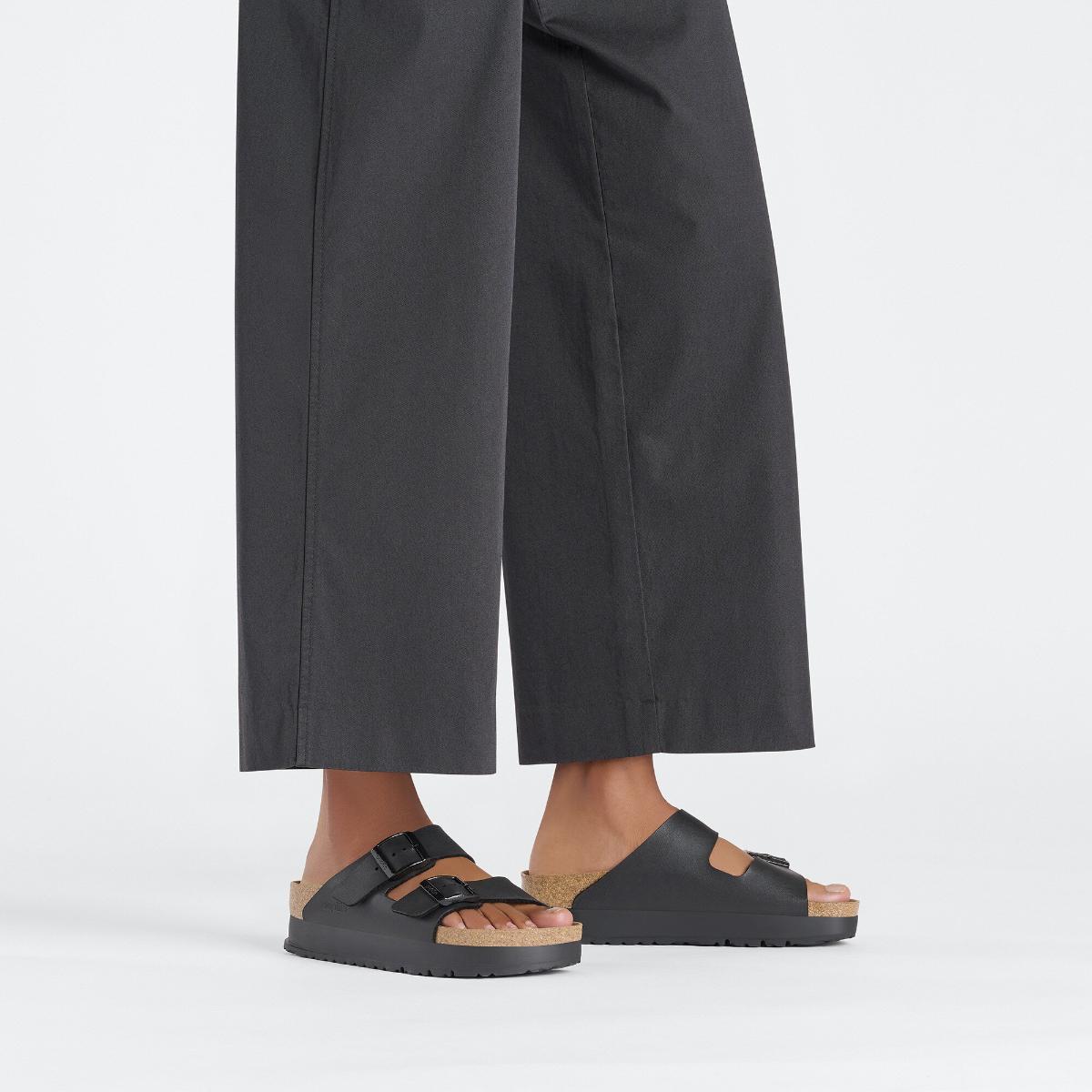 BIRKENSTOCK Arizona Platform Birko-Flor Vegan Black - Image 4