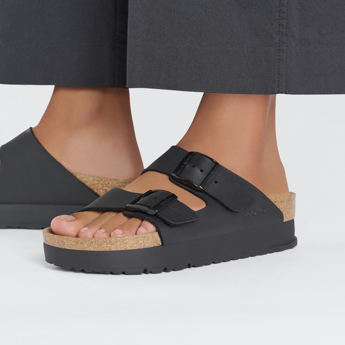 BIRKENSTOCK Arizona Platform Birko-Flor Vegan Black - Image 5