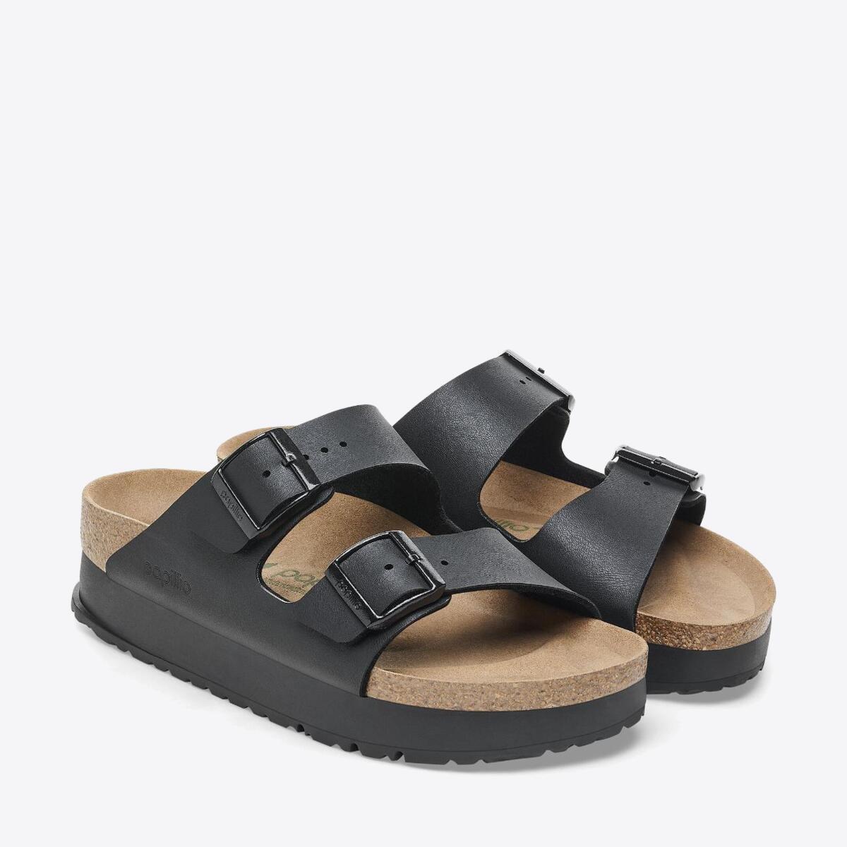 BIRKENSTOCK Arizona Platform Birko-Flor Vegan Black - Image 7