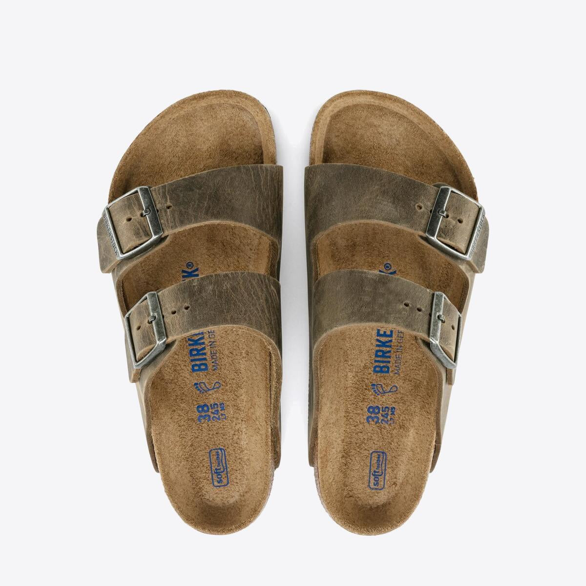 BIRKENSTOCK Arizona Soft Footbed Oiled Leather Faded Khaki - Image 0