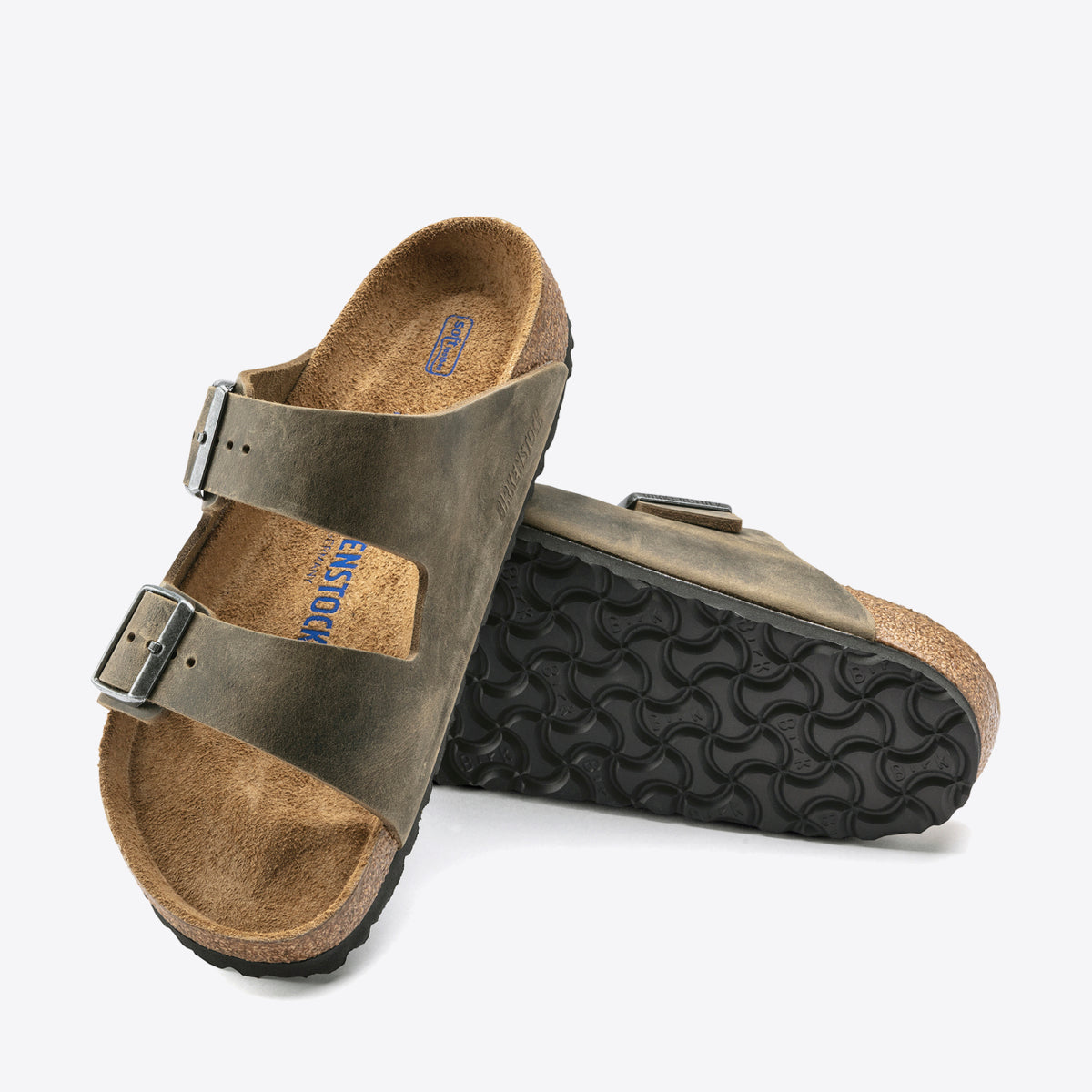 BIRKENSTOCK Arizona Soft Footbed Oiled Leather Faded Khaki - Image 0