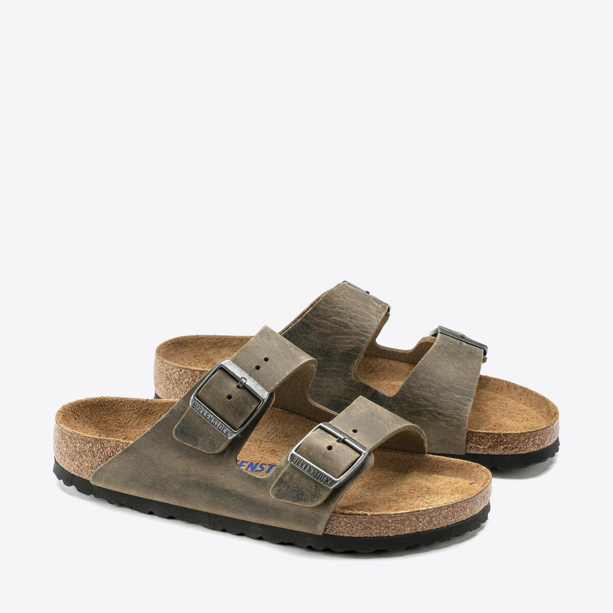 BIRKENSTOCK Arizona Soft Footbed Oiled Leather Faded Khaki - Image 0