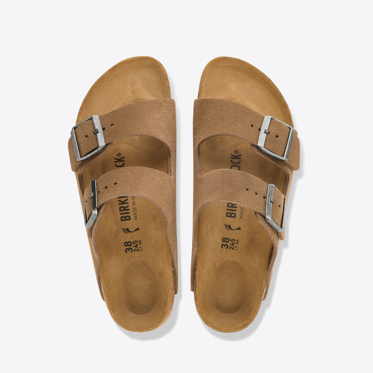 BIRKENSTOCK Arizona Suede Dark Tea - Image 0