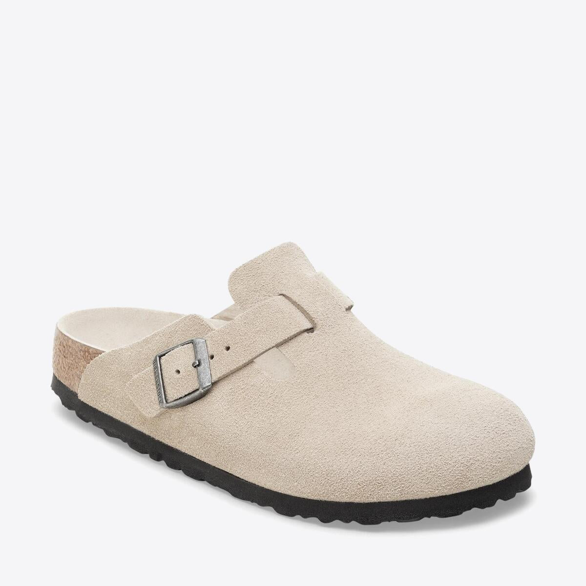 BIRKENSTOCK Boston Soft Footbed Suede Oyster - Image 1