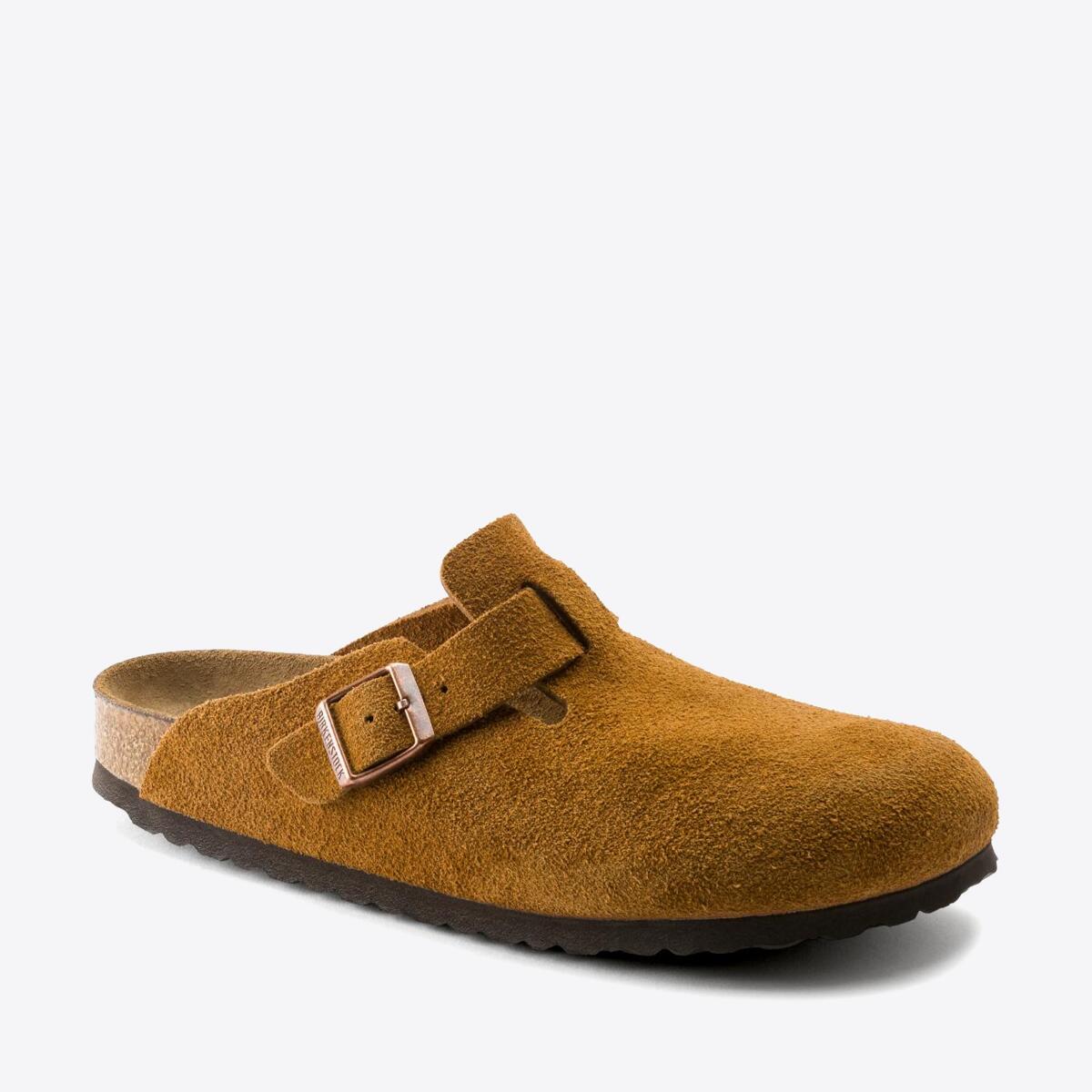 BIRKENSTOCK Boston Soft Footbed Suede Mink - Image 0