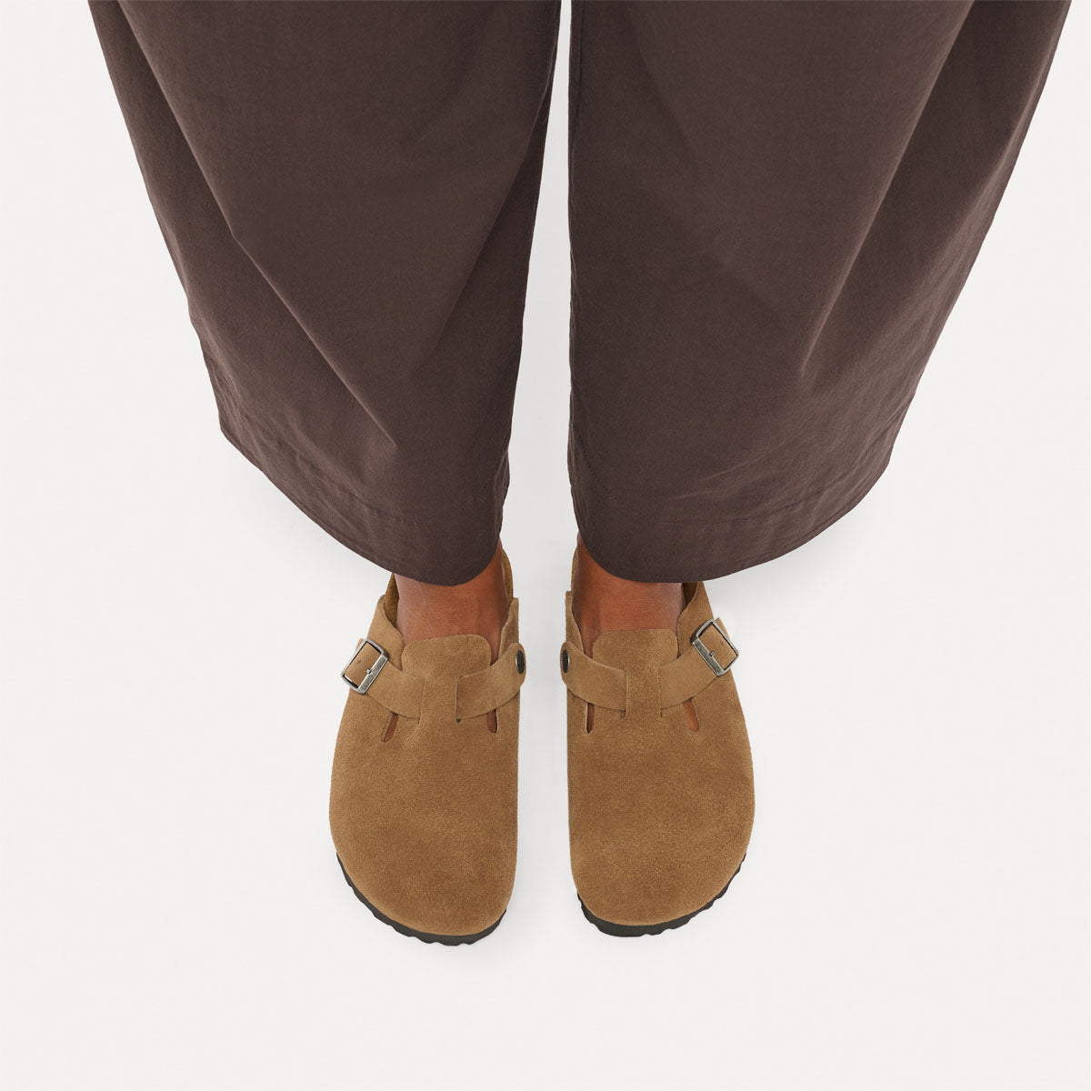BIRKENSTOCK Boston Suede Dark Tea - Image 0