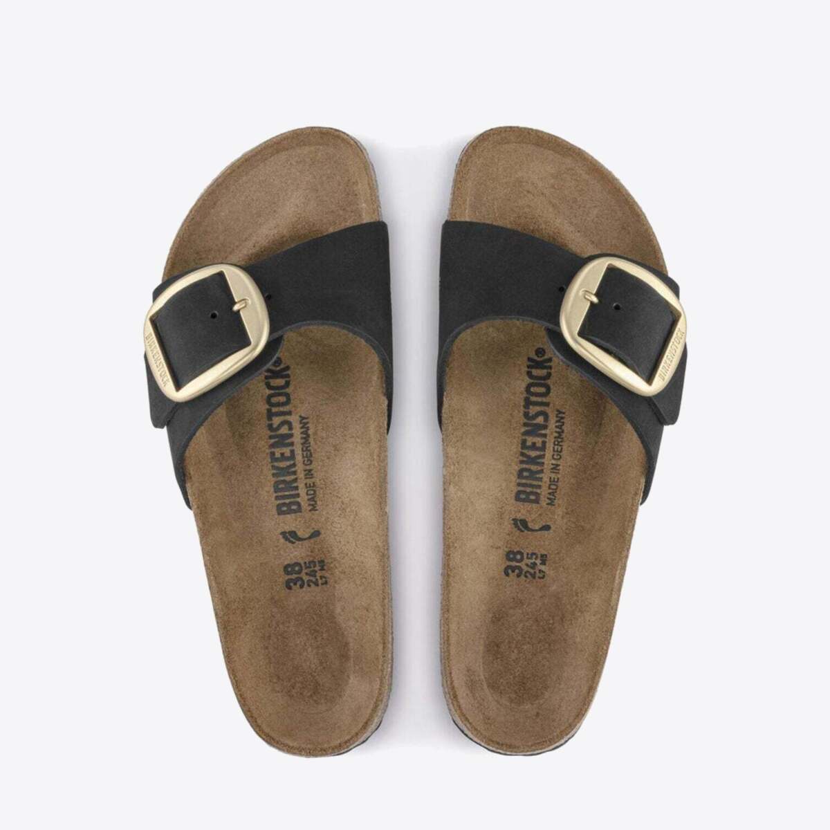 BIRKENSTOCK Madrid Big Buckle Nubuck Black - Image 2