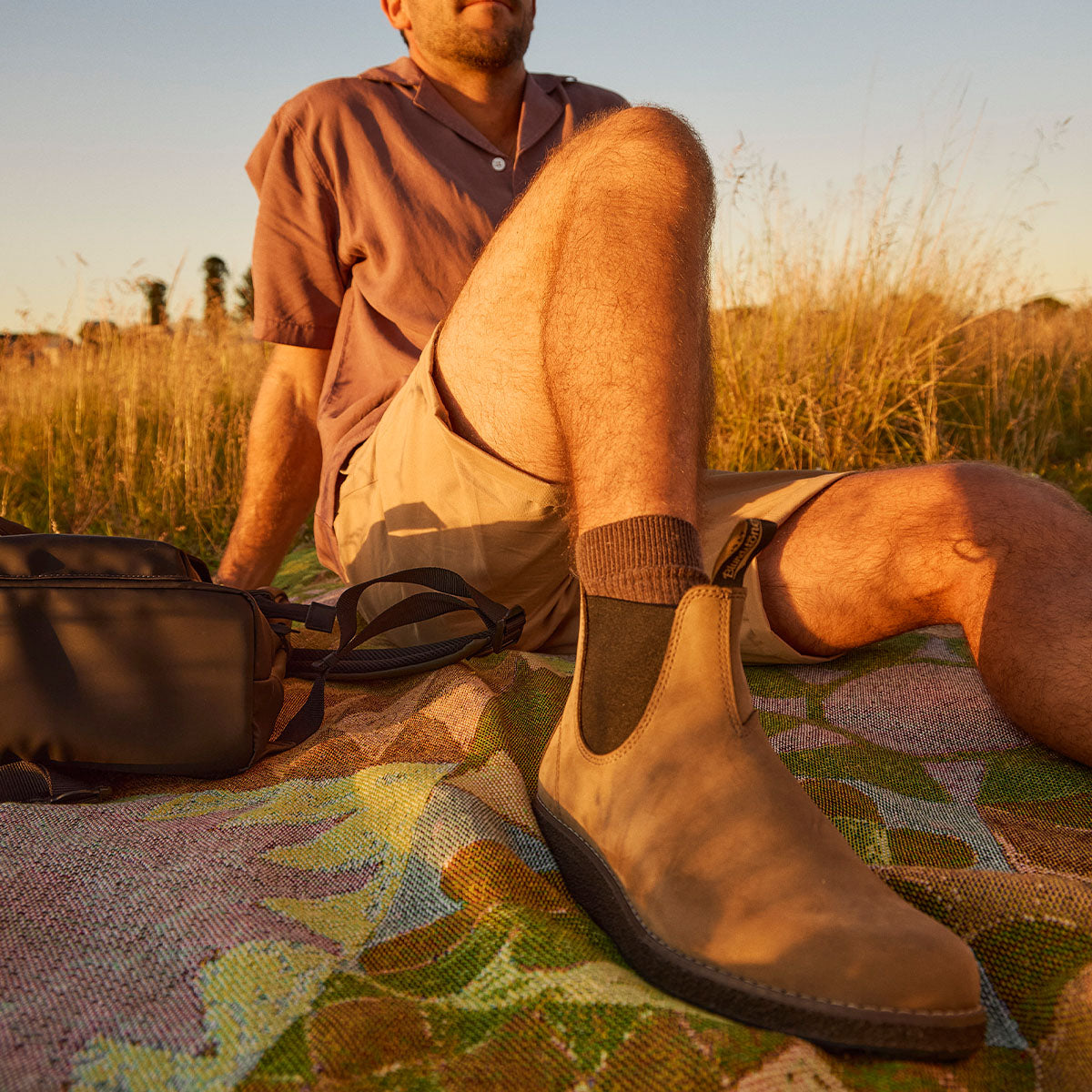 BLUNDSTONE Aerocork Elastic Sided Boot Stone - Image 0
