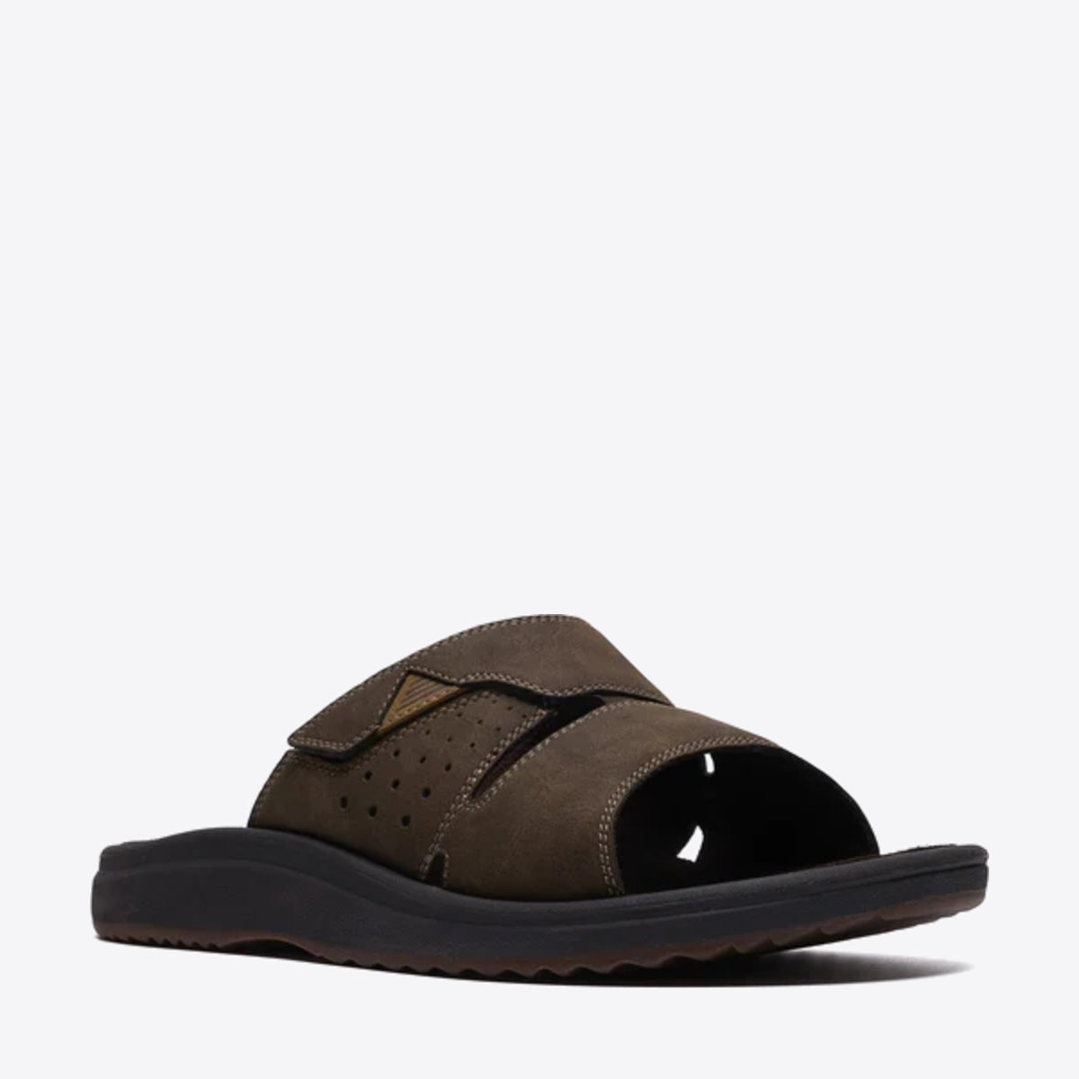 CLARKS Mens Brinkley Slide Dark Brown - Image 0