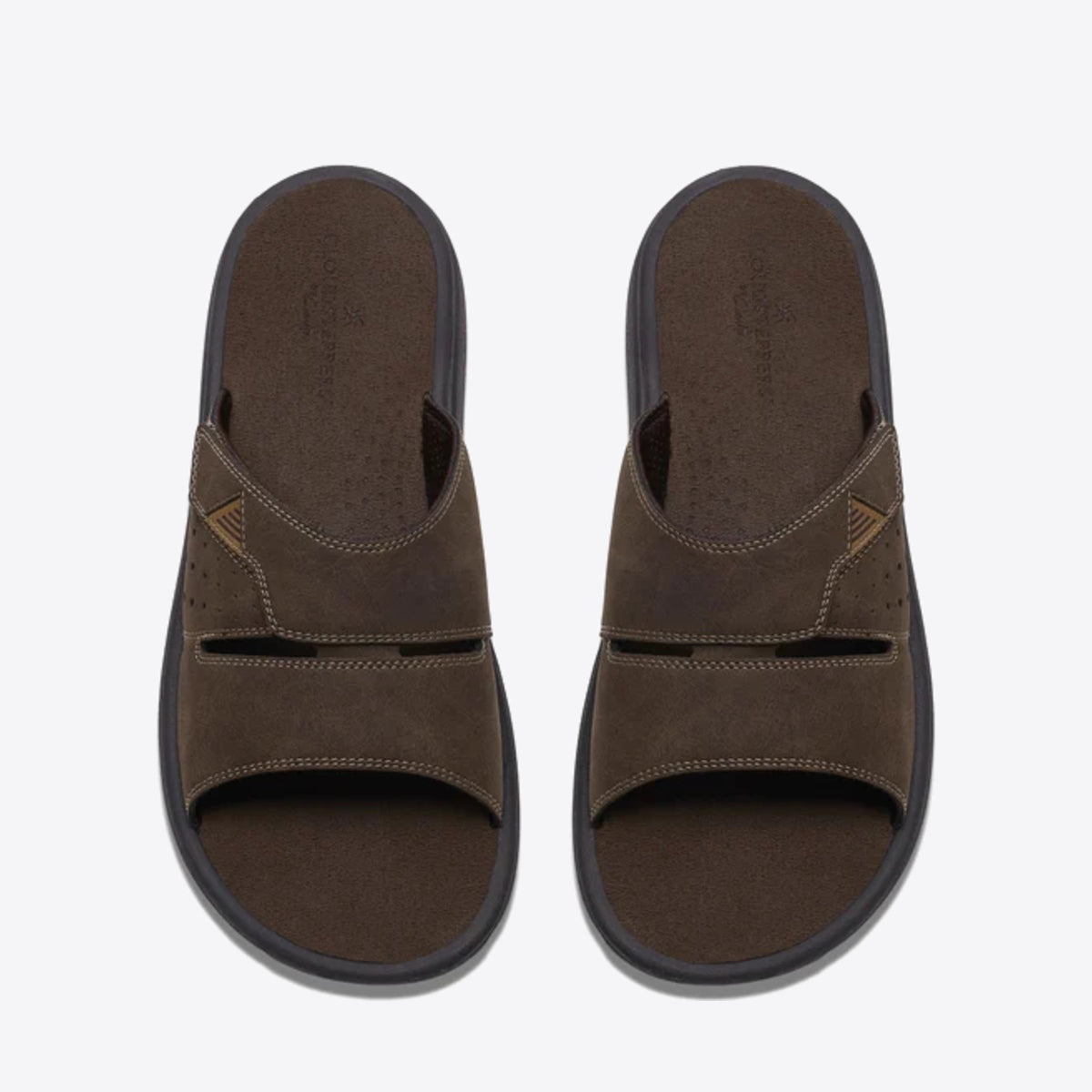 CLARKS Mens Brinkley Slide Dark Brown - Image 0