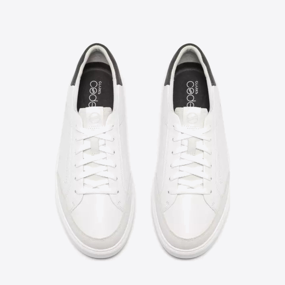Buy CLARKS Mens Code C Tie - White Leather | Online | Pat Menzies