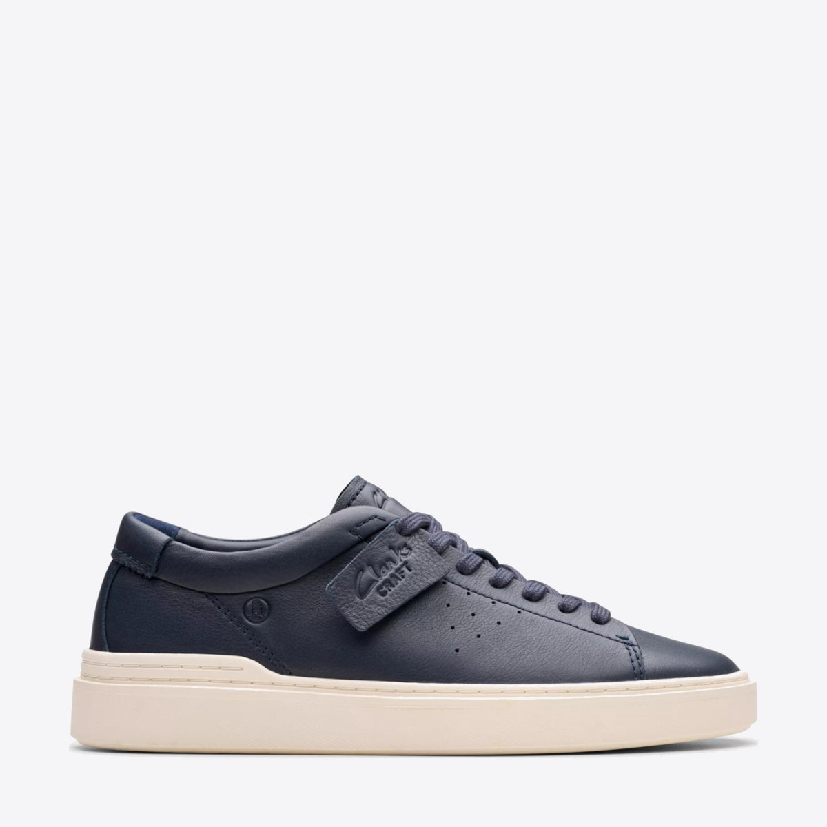 CLARKS Mens Craft Swift Navy Leather - Image 1