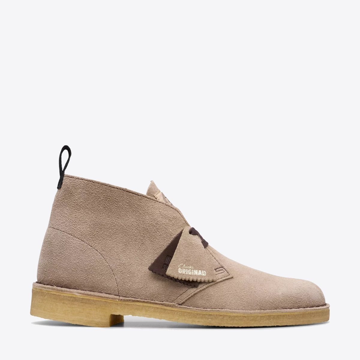 CLARKS Mens Desert Boot Wolf Suede - Image 1