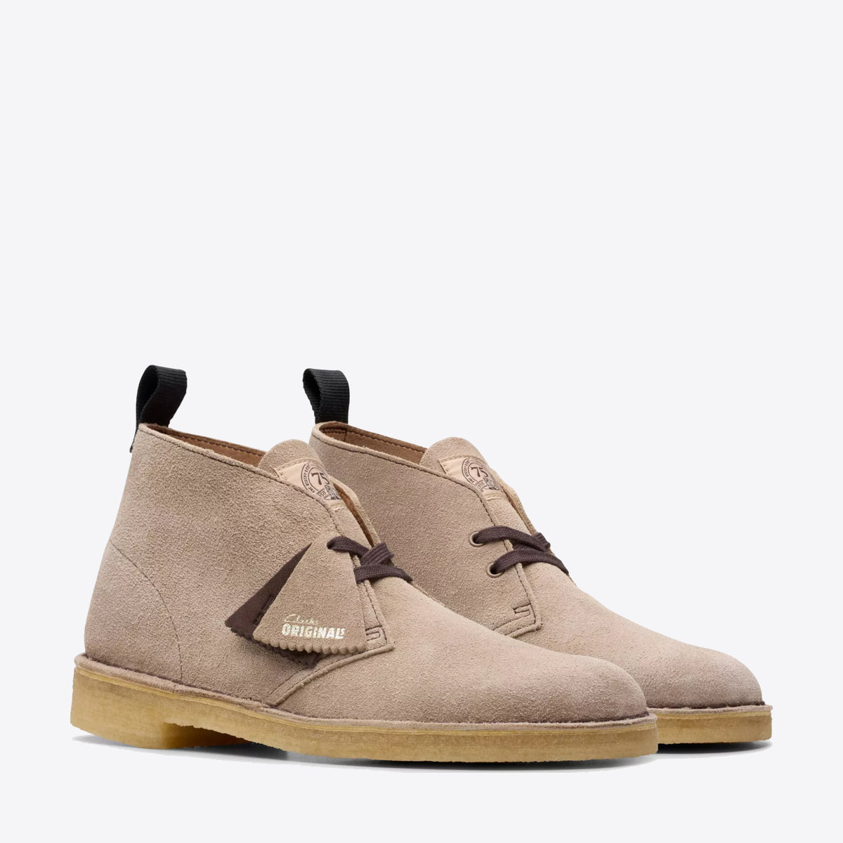 CLARKS Mens Desert Boot Wolf Suede - Image 4