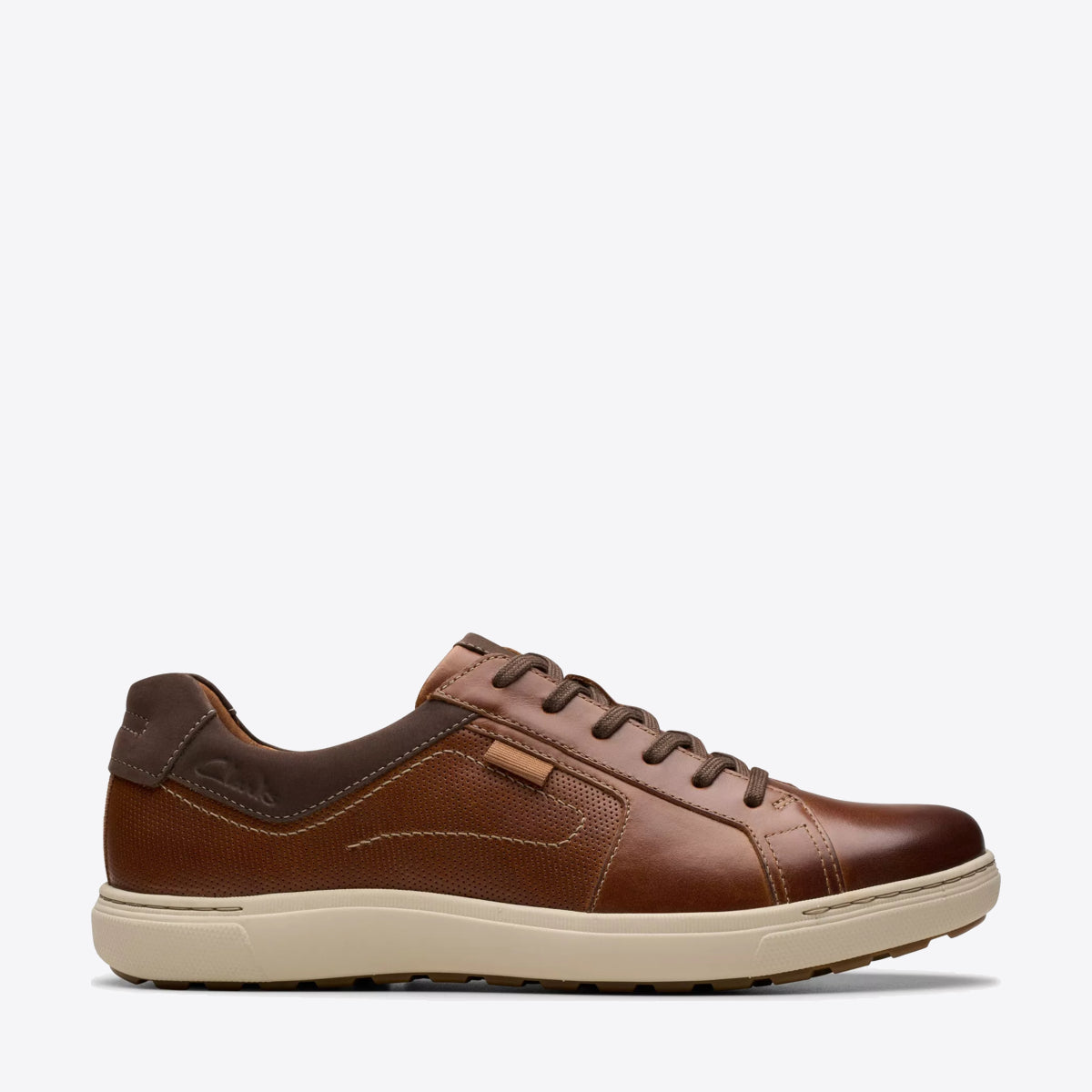 CLARKS Mens Mapstone Lace Brown - Image 1