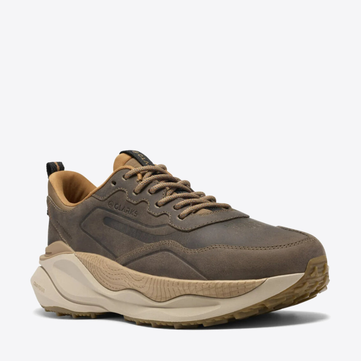 CLARKS Mens Pace Trail WP Dark Sand - Image 0