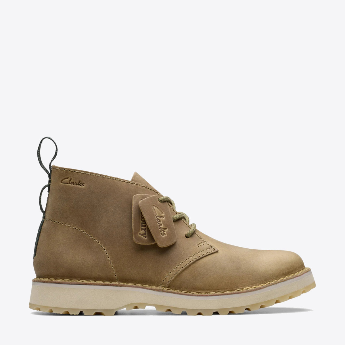 CLARKS Mens Solsbury DB Dark Sand Leather - Image 1