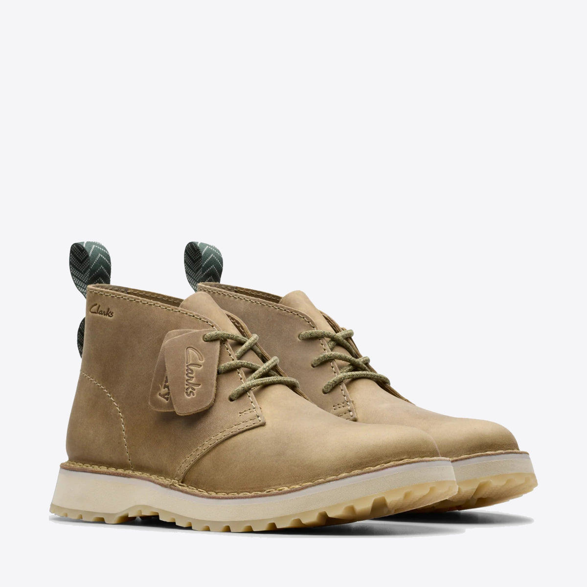 CLARKS Mens Solsbury DB Dark Sand Leather - Image 4