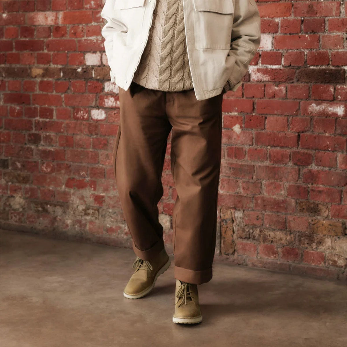 CLARKS Mens Solsbury DB Dark Sand Leather - Image 7