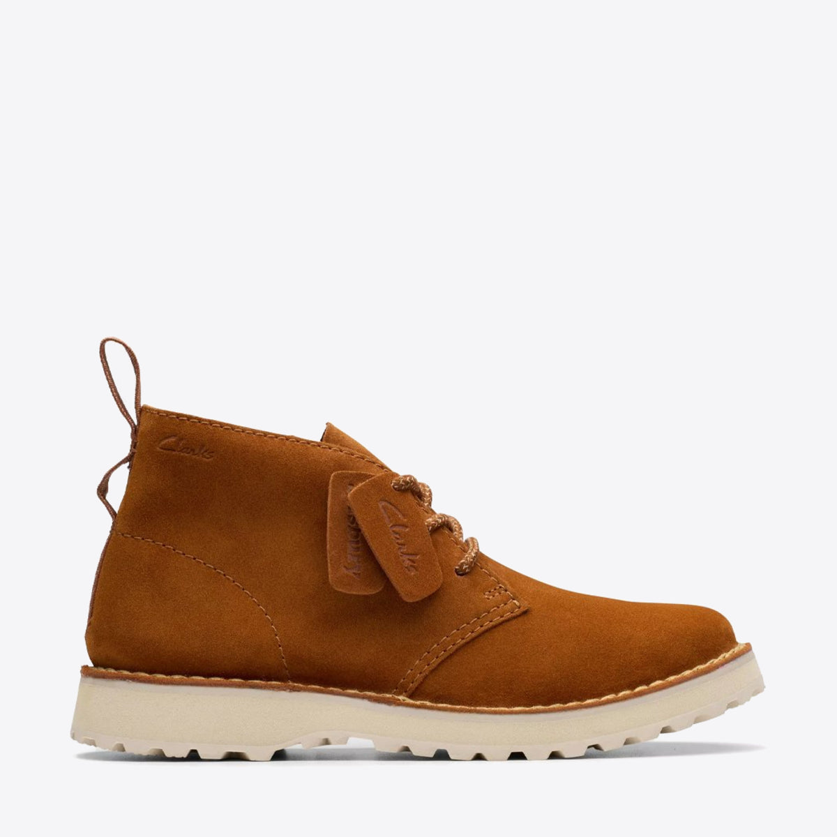 CLARKS Mens Solsbury DB Tan Suede - Image 1